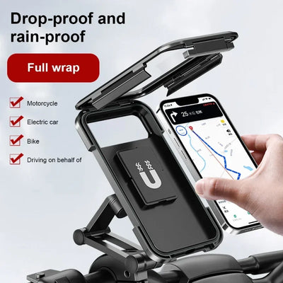 Motorcycle Bike Mobile Phone Holder Support Universal Bicycle 360° Swivel Adjustable Waterproof GPS Motorcycle Cellphone Holder