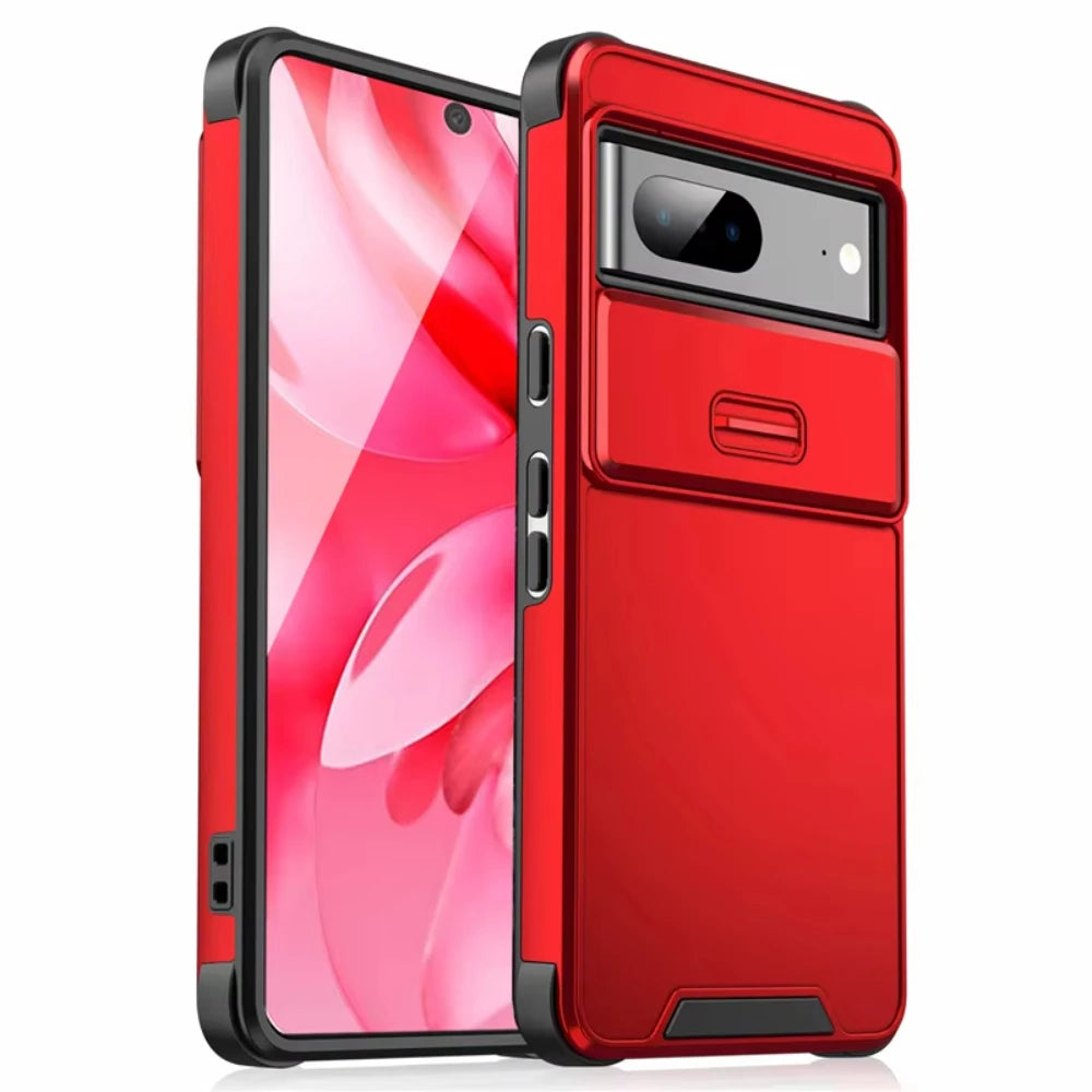 Shockproof Armor Matte Phone Case For Google Pixel 9 Pro XL 9A 8 7 Pro Slide Camera Protection Phone Cover For Pixel 8A 6A Case