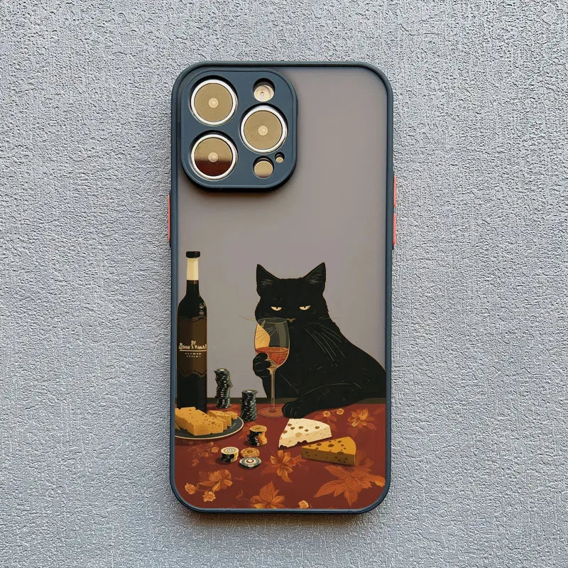 Funny Cat Daily Life Phone Case For iPhone 16 17 Pro Max Cases 11 12 14 Pro Max Mini 13 15 Plus XR Shockproof Back Covers