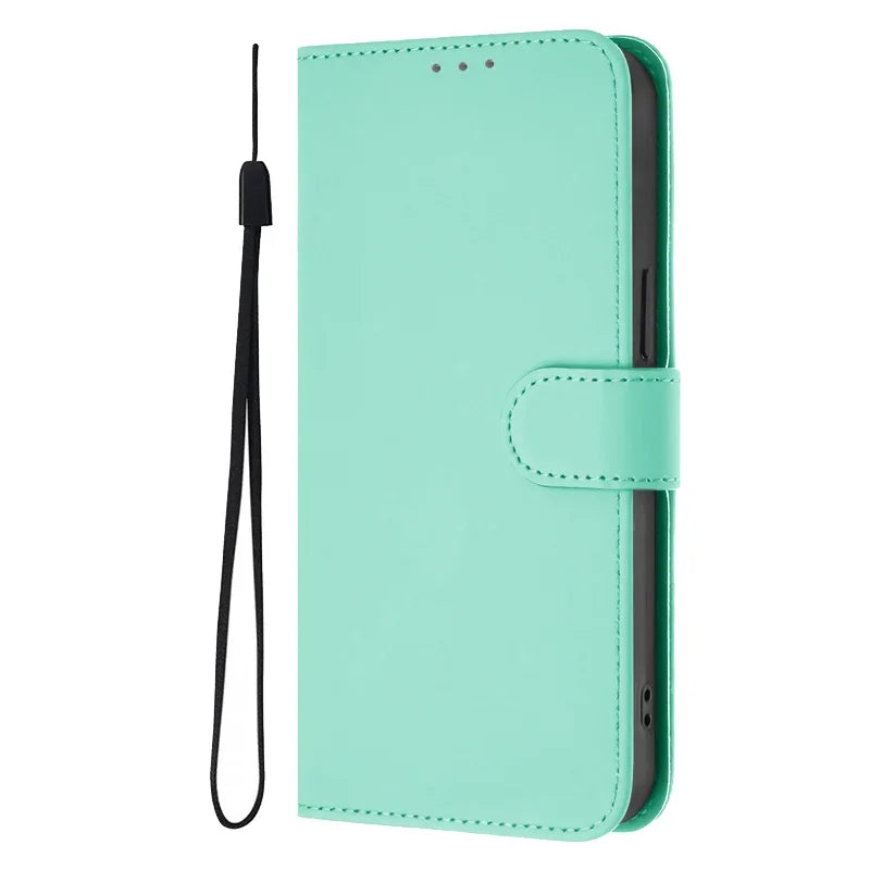 Fashion Candy Solid Color Leather Flip Case For iPhone 14 13 Plus 12 11 Pro Max Funda i Phone 14 Pro 13Pro Max Wallet Cover Case