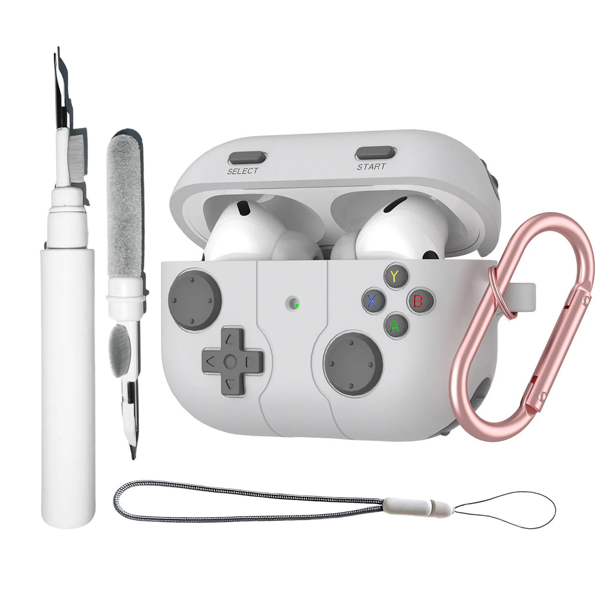 for AirPods Pro 3/Pro 2/Pro/4 Case with Secure Lock Cute 3D Game Player Design Protective Earphone Case Cover for AirPods 4/Pro3