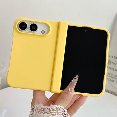 Solid Color Skin Feel Hinge Protection Case For iPhone Duo 18Ultra 18 Fold Shockproof Folding Phone Cover