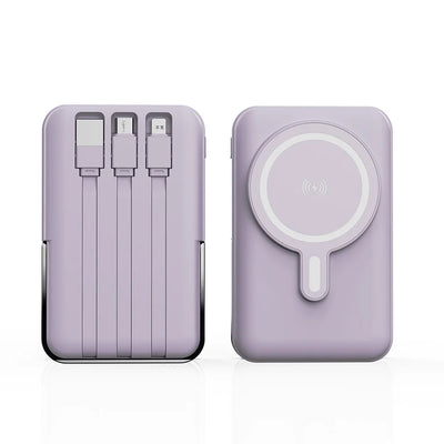 10000mAh Wireless Magnetic Power Bank Portable 22.5W Fast Charging For All Smartphones Mobile Power with Back Clip and Bracket Desktop Charger