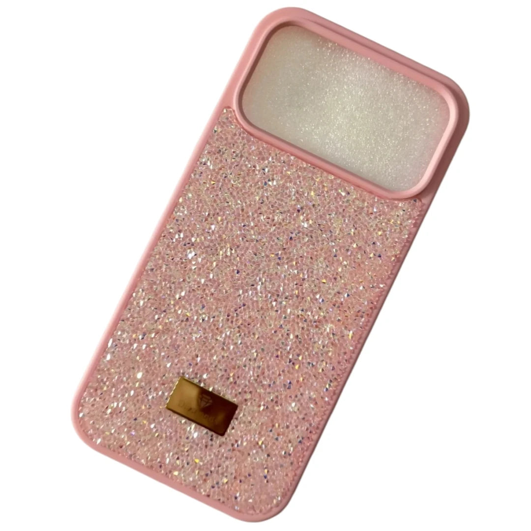 Gold Diamond Bling Multicolored Rhinestones Case For iPhone 17 16 15 14 Plus+ 13 12 Pro Max 17e 16e Air Glitter Protection Cover