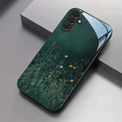 Hard Glass Honeybee Flower Case For Samsung Galaxy S26 Ultra Case Samsung S24 S22 S25 Ultra S 26 Plus S23 S20 S21 FE Cases Cover