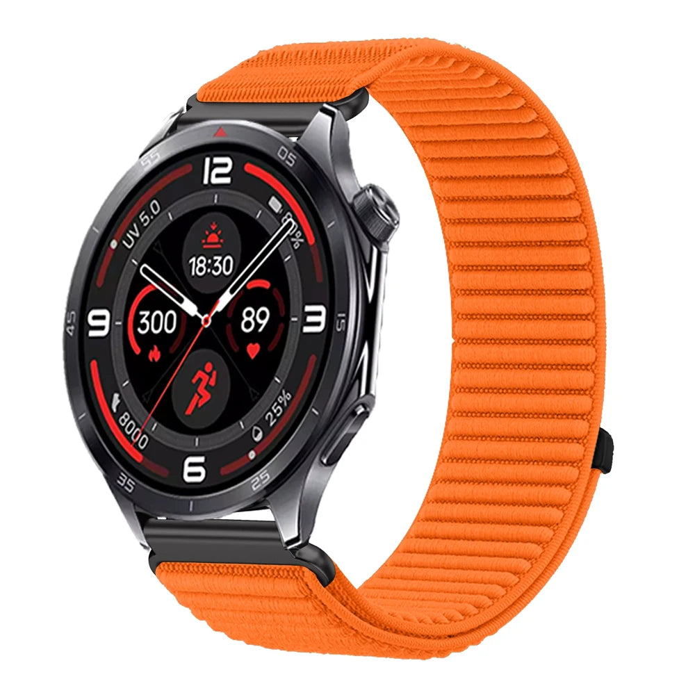 18mm 22mm Wave Nylon Strap for Oneplus Watch 3 43mm 46mm/4 3 Lite/2/2R Sport Wristband for OPPO Watch S/X2/3/Huawei GT6 5 4 Band