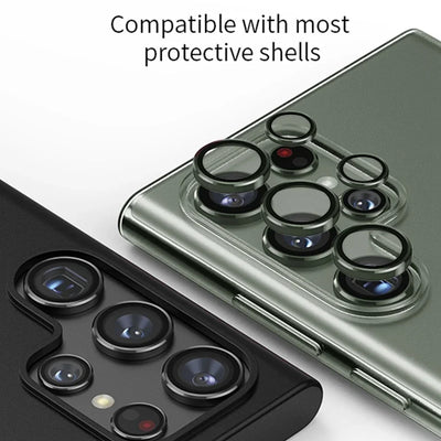 Camera Protector Glass For Samsung S23 S25 Ultra Plus Aluminum Alloy Metal Full Cover Len Ring For Galaxy S23 S24Ultra Lens Film