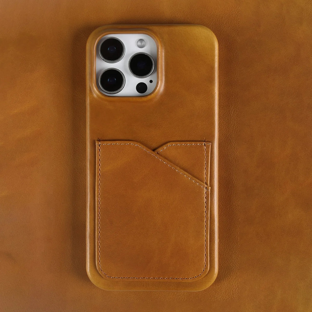 Premium Card Slot Genuine Leather Case for Iphone 18 Pro Max Cases 15 17pro 16pro 12 11 Aesthetic Vintage Phone Back Cover Coque