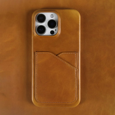 Premium Card Slot Genuine Leather Case for Iphone 18 Pro Max Cases 15 17pro 16pro 12 11 Aesthetic Vintage Phone Back Cover Coque