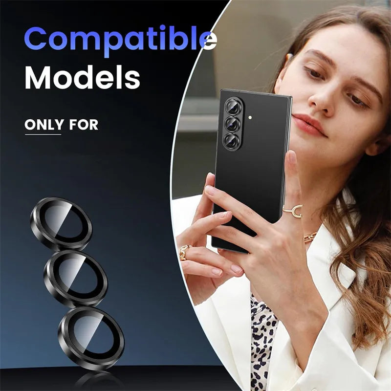 Metal Individual Ring Camera Lens Protector for Samsung Galaxy Z Fold 8 Ultra Fold 7 6 5 4 8Ultra Tempered Glass Film Full Cover