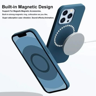 Official 1:1 for Apple Magsafe Leather Case for IPhone 16 15 14 13 17 Pro Max Case Original Wireless Charging Magnetic Cover