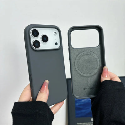 Magnetic Liquid Silicone Case for iPhone 18 17 Pro 17 Pro Max 16 15 14 For Magsafe Big Camera Hole Cover Shockproof Protective