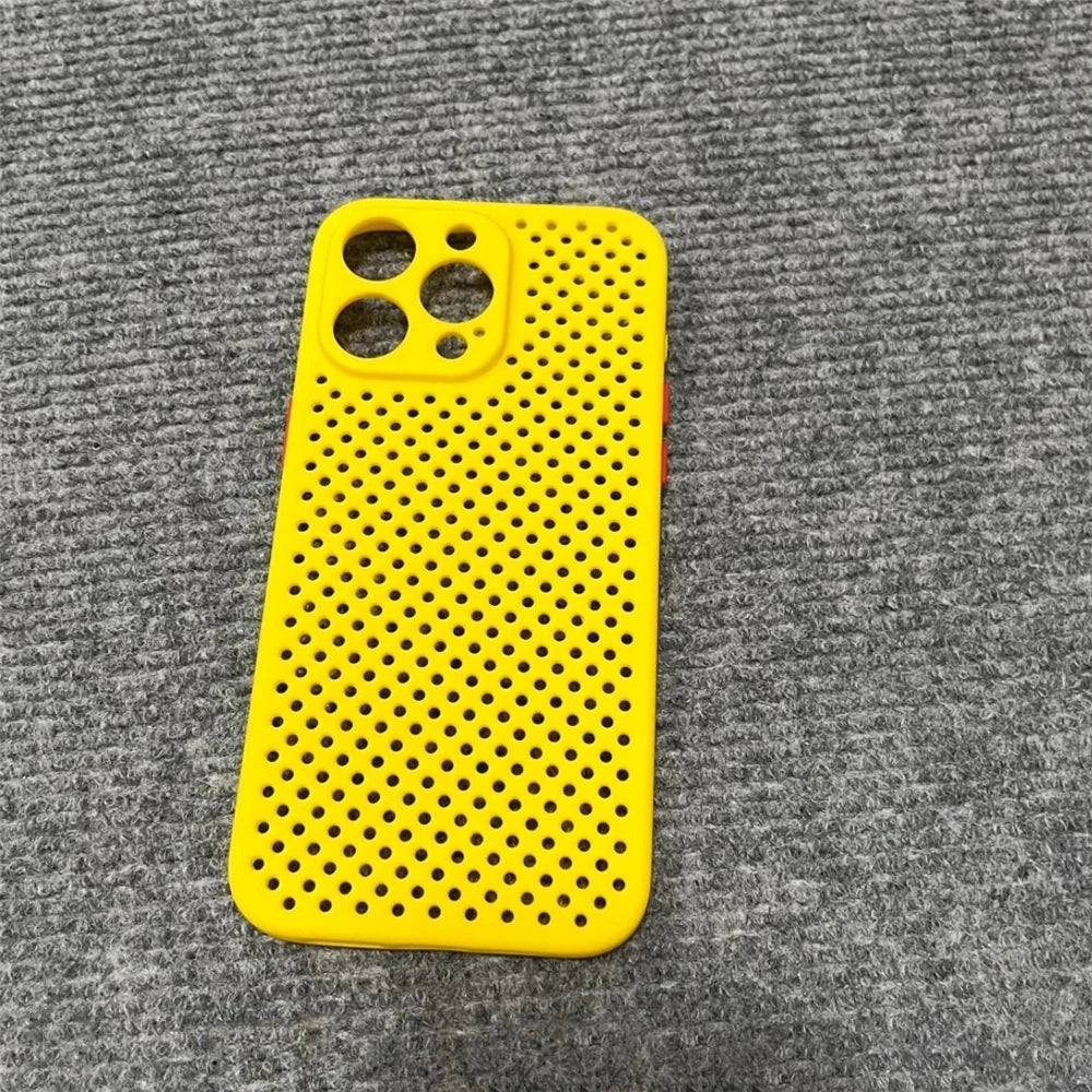 Cooling Breathable Soft Silicone Case For iPhone 17 Air 16 16E 15 14 Plus 13 12 Mini 11 Pro Max XS Max X XR Bumper Back Cover