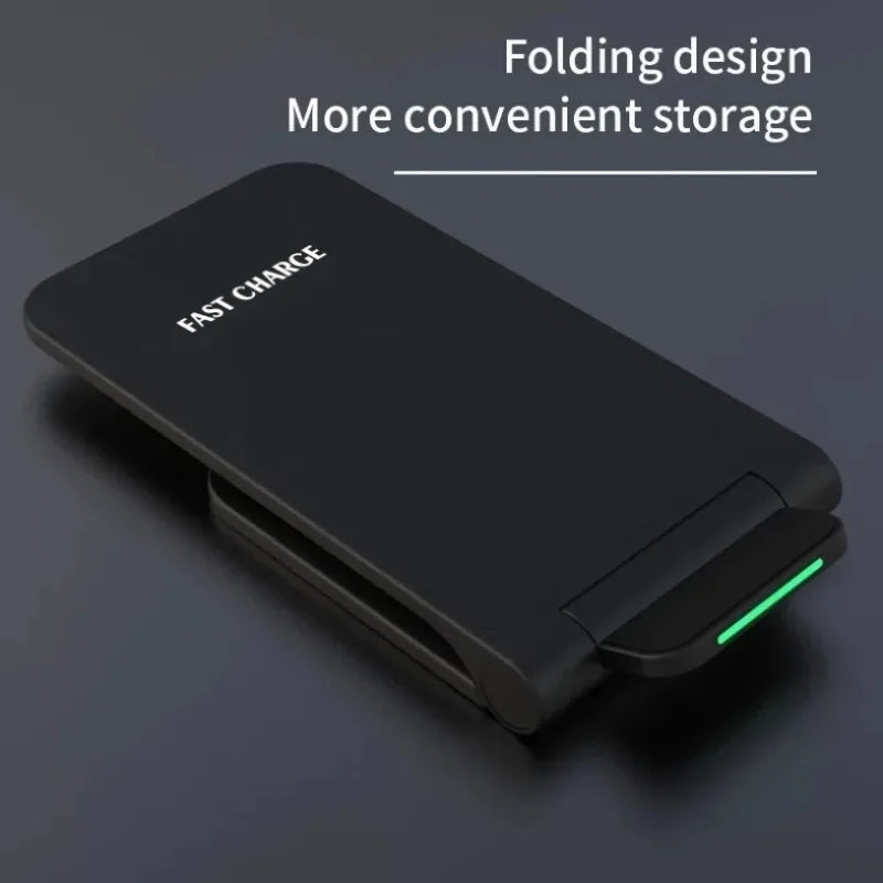Fast Wireless Charger Stand Pad for iPhone 17 16 15 14 13 Pro Samsung Xiaomi Phone Chargers Induction Fast Charging Dock Station