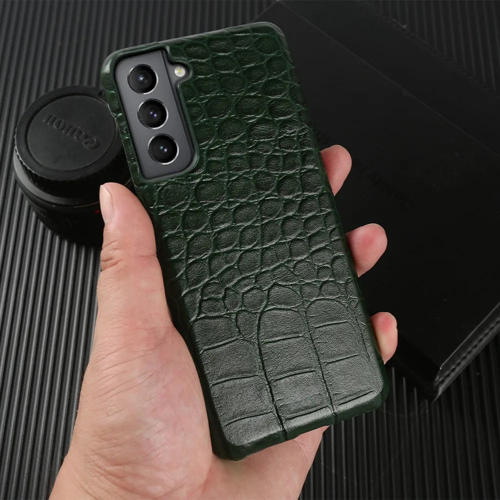 For Samsung Galaxy S26 FE Case Luxury Genuine Leather Case Galaxy S25 S24 S23 Ultra S22 S21 S20 Mobile Phone Cover Back Shell