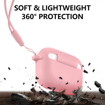 for AirPods Pro 3 2025 New Case Full Protective Soft Silicone Shockproof Case with Keychain for AirPods Pro 3 Case for Men Women