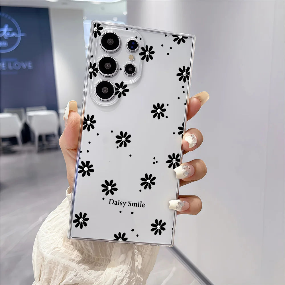 Daisy Smile Print Soft TPU Case for Samsung Galaxy S26 S25 S24 S23 S22 S21 S20 Note 20 Ultra 9 8 10 S8 S9 S10 Plus Clear Cover