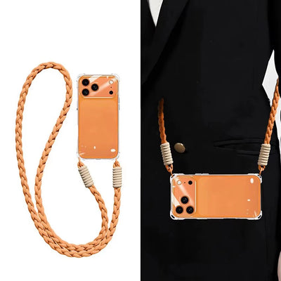 Crossbody Phone Case with Lanyard For iPhone 17Air 16 Pro Max 15 14 18 Pro Max  чехол на айфо Necklace Strap Cord Soft Cover