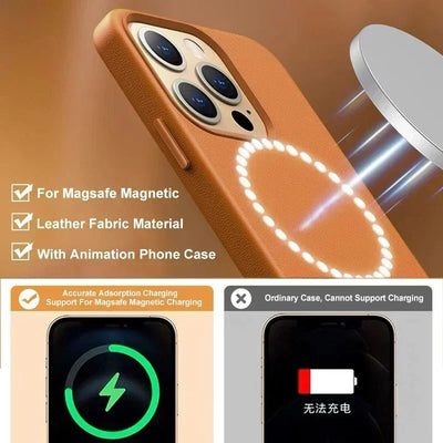 Official 1:1 for Apple Magsafe Leather Case for IPhone 16 15 14 13 17 Pro Max Case Original Wireless Charging Magnetic Cover