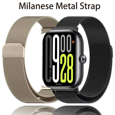 Magnetic Milanese Loop Metal Bracelet For Xiaomi Mi Band 9 Pro/Mi Band 8 Pro Strap For Redmi Watch 6 Lite Active Watch 5 4 Bands