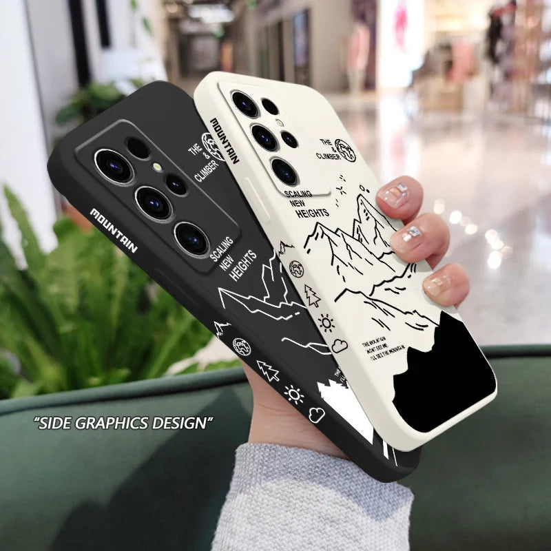 Climb Mountains Phone Case For Samsung Galaxy S25FE  S24 S23 S22 S21 S20 S10 S10E S9 Ultra Plus FE Note 20 Ultra 10 9 Plus Cover