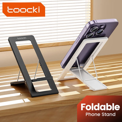 Toocki Phone Stand Holder Portable Folding Universal Light Thin Stand For iPhone 14 13 Samsung S22 Xiaomi Desktop Phone Holder
