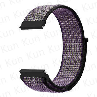 20mm 22mm Band For Samsung Galaxy Watch 6/5/4/5pro/4/6 Classic/active 2 Nylon loop sport bracelet huawei watch GT 4-2-2e-3 Strap