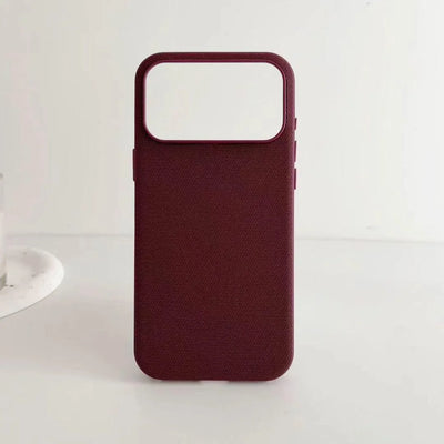 For Magsafe Magnetic Leather Phone Case For iPhone 18 17 16 15 14 13 12 Pro Max Premium Tech Woven Shockproof Solid Color Cover