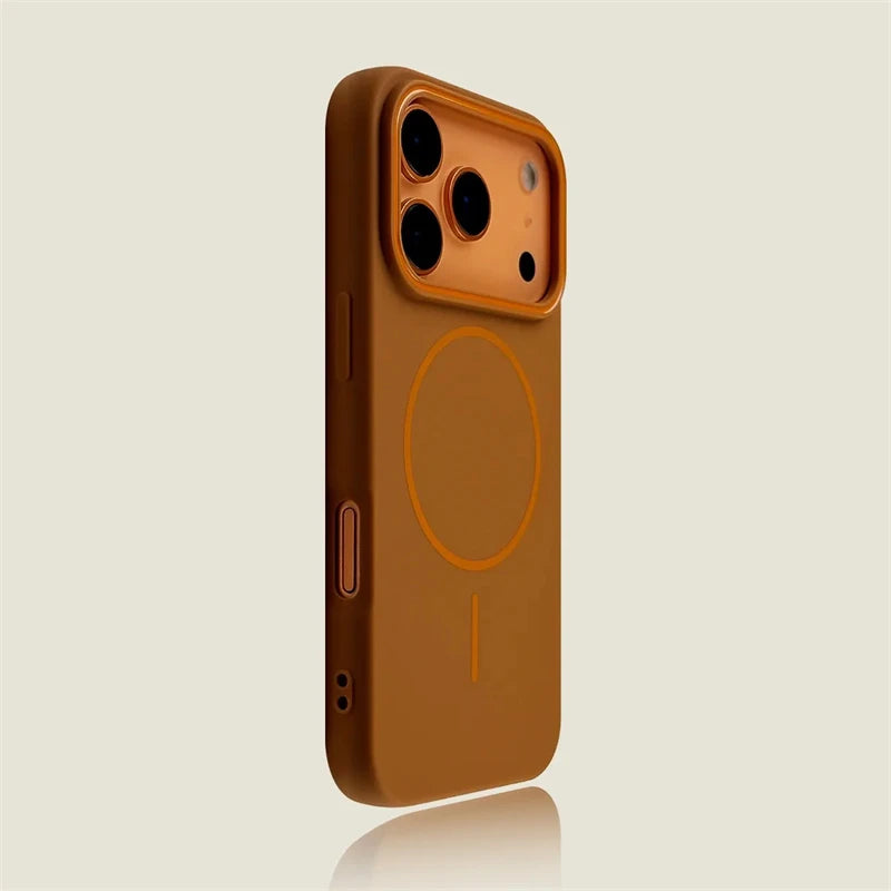 Luxury Matte Magnetic For Magsafe Wireless Charge Soft TPU Case For iPhone 18 17 16 15 14Plus 13 12 11 Pro Max Air Silicon Cover