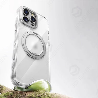 360° Rotation Ring Stand Magnetic Case For iPhone 13 14 15 16 17 18 Pro Max Matte Military Shockproof Armor Cover For Magsafe