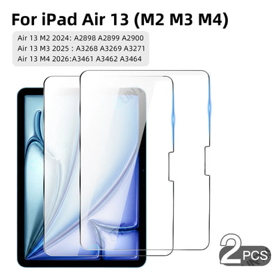 2Pcs Tempered Glass Screen Protector For iPad Pro Air 13 11 12.9 2025 M5 M4 M3 M2 Air 5 4 10th 9th Generation Mini 6 7 HD Film
