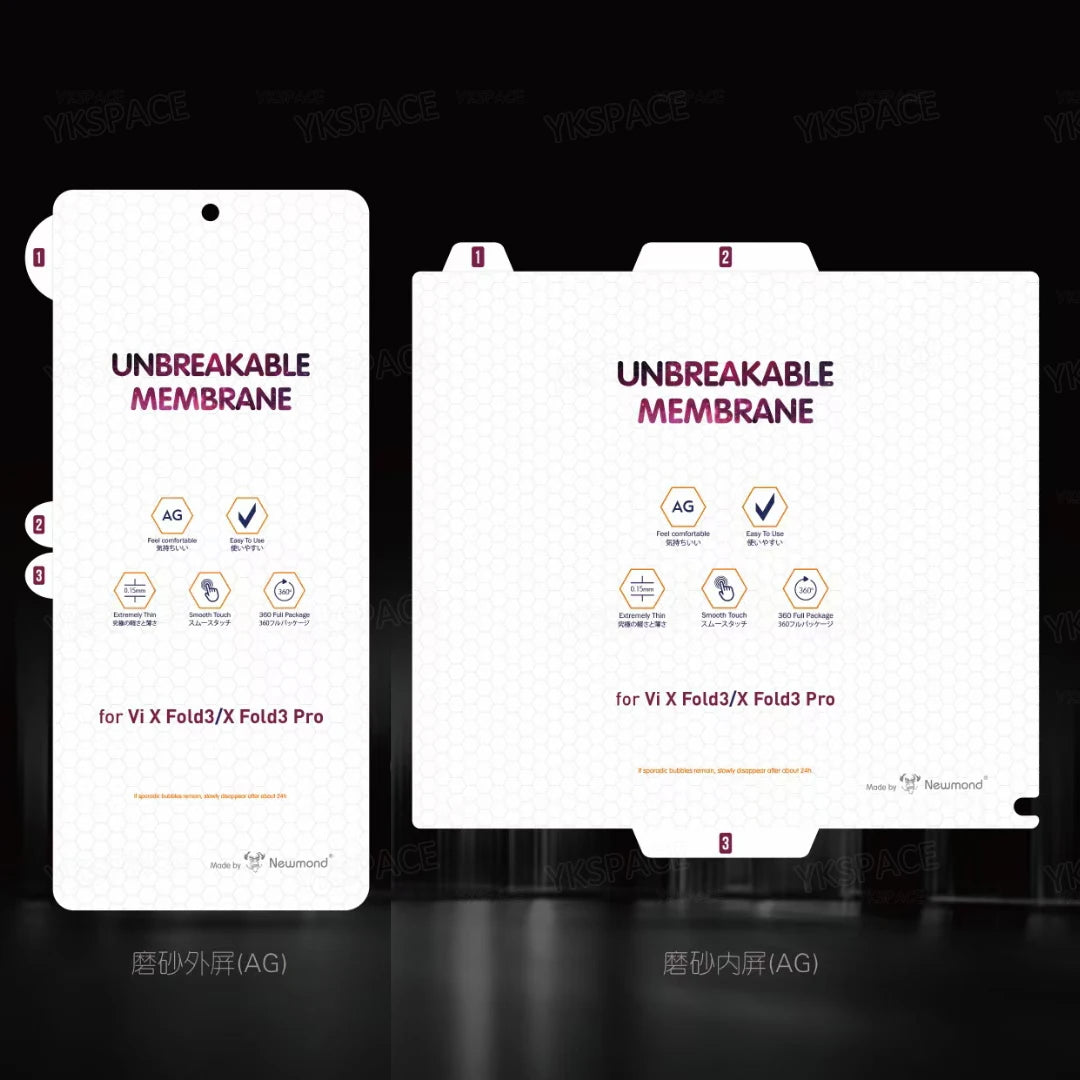 Inner Front Frosted Matte Hydrogel Film For VIVO X Fold Plus 2 3 Pro 5 HD Transparent TPU Soft Screen Protector Anti Fingerprint