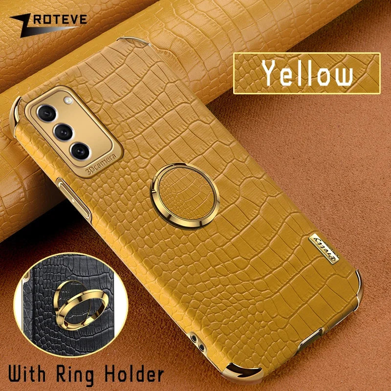 S25 Ultra Case ZROTEVE Crocodile Pattern Leather Cover For Samsung Galaxy S25 Edge S24 S23 FE S22 S21 Plus S24+ S25+ Phone Cases