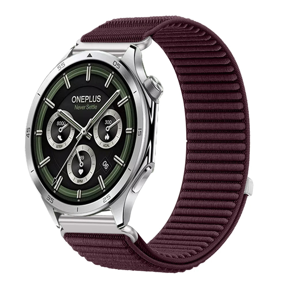 18mm 22mm Wave Nylon Strap for Oneplus Watch 3 43mm 46mm/4 3 Lite/2/2R Sport Wristband for OPPO Watch S/X2/3/Huawei GT6 5 4 Band