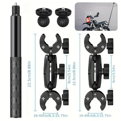 For Insta360 X2 X3 X4 X5 Motorcycle Bike Mount Selfie Stick for Insta 360 X2 X3 X4 X5 Moto Monopod Handlebar Accessories Kit