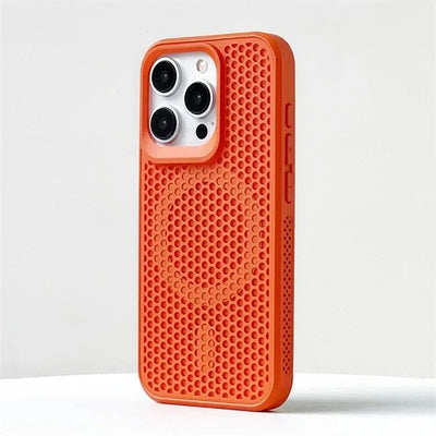 Honeycomb Cooling Heat Dissipation Phone Case For iPhone 17 16 15 14 13 12 18 Pro Max  11 For Magsafe Magnetic Breathable Cover