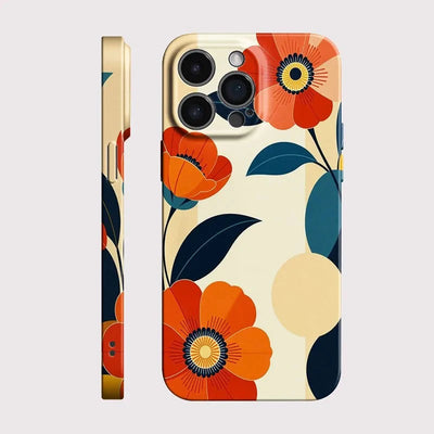 Coloful Full Cover Phone Case For iPhone 17 16 15 14 13 12 11 Pro Max Air 16ePlus XS Max X XR INS Flower Hard PC Bumper Case