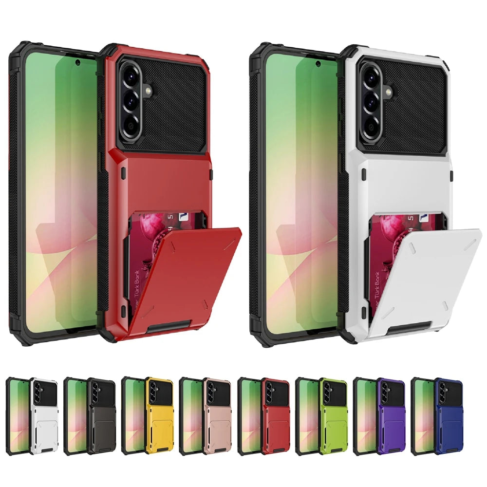 Wallet Card Phone Case For Samsung S26 S25 S24 S23 S22 S21 S20 S10 FE Plus EDGE Ultra 5G Card Slot Flip Hidden Pocket Hard Cover