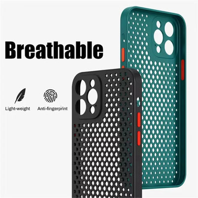 Cooling Breathable Soft Silicone Case For iPhone 17 Air 16 16E 15 14 Plus 13 12 Mini 11 Pro Max XS Max X XR Bumper Back Cover