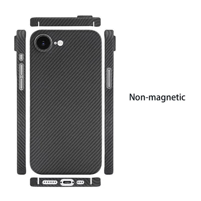 Amstar Magnetic Carbon Fiber Phone Case for iPhone 16e Magsafe Cover Luxury Kevlar Aramid Fiber Magnetic Cases