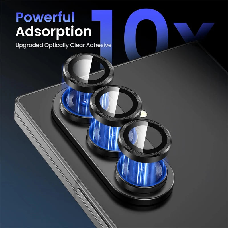 Metal Individual Ring Camera Lens Protector for Samsung Galaxy Z Fold 8 Ultra Fold 7 6 5 4 8Ultra Tempered Glass Film Full Cover
