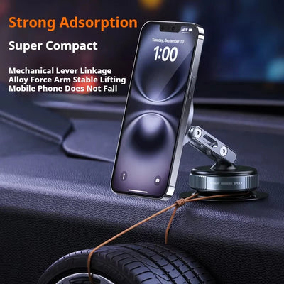 X53 Magnetic Phone Holder Rotating Folding Vacuum Suction Mag Stand For Car Navigation Gym Kitchen Streaming Bracket