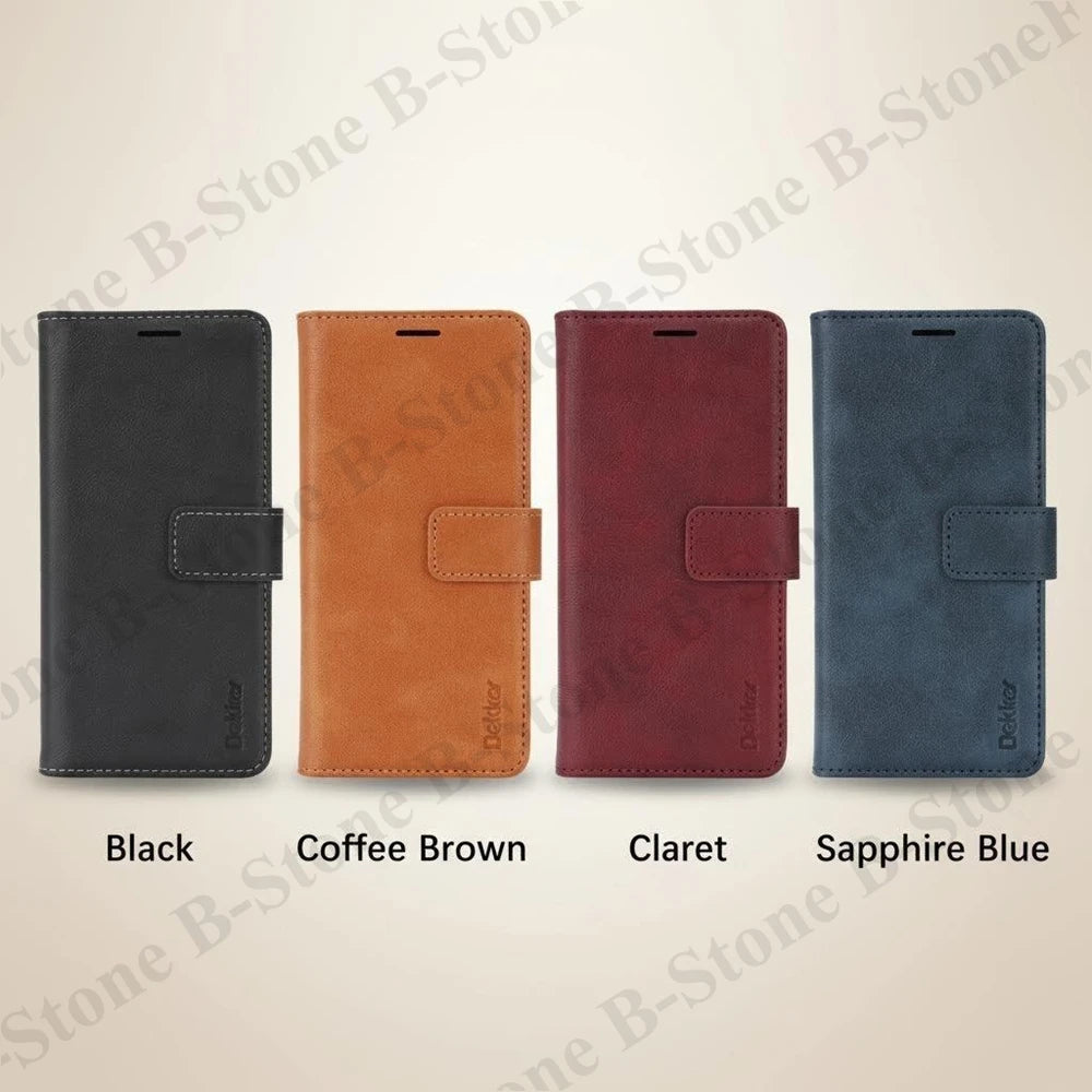 2 In 1 Leather Flip Case for Iphone 18 17 Promax 16 Pro Max 15 Plus 14 13 12 17E 16E Magnetic Cash Card Holder Wallet Phone Case