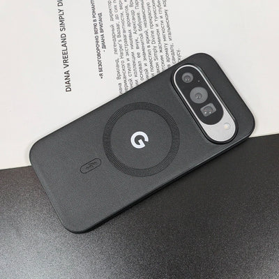Solid Color Soft Leather for Magsafe Case for Google Pixel 10A 10 9 8 Pro XL 9A 8A Magnetic Wireless Charging Lens Protect Cover
