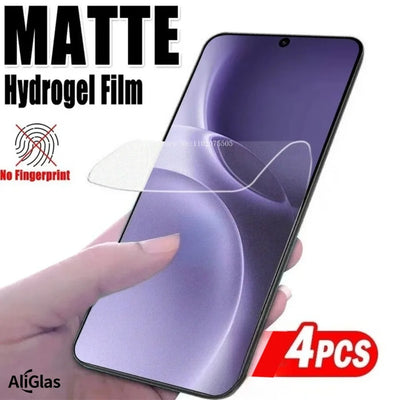 4pcs Full Cover Matte Hydrogel Film for Vivo X300 Pro X200 FE X200 Pro mini X200S Screen Protector Not Glass Anti Fingerprint
