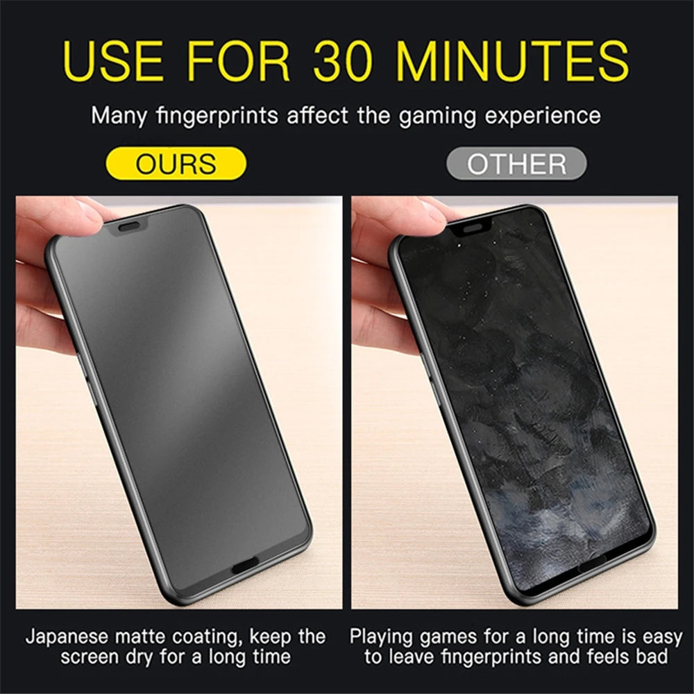 4pcs Matte Glass Screen Protectors For Samsung A06 A05 A36 A35 A34 A33 A32 A56 A55 A54 A53 A52 A26 A25 A24 A23 A22 A16 A15 A13