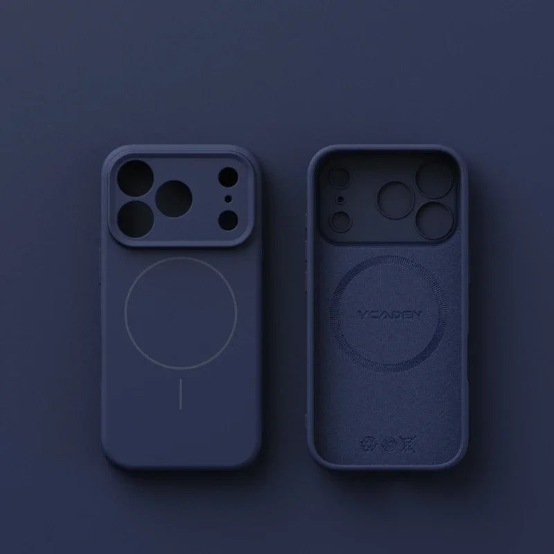 Luxury Liquid Silicone Case For iPhone 18 17 Air 16 Pro  15 14 13 Pro Max Plus Soft For Magsafe Magnet Shockproof Matte Cover