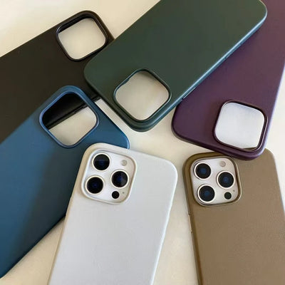 Official 1:1 for Magsafe Leather Case for IPhone 17 Pro 17 16 15 14 Pro Max Orginal Magnetic Animation Cover Anti-drop Case