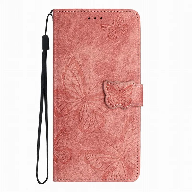 Girl Wallet Case For Apple iPhone 6Plus 17 16 16E 15 14 13 12 Pro Max Mini 6 7 8 Plus SE 2020 Cute Butterfly Phone Protect Cover