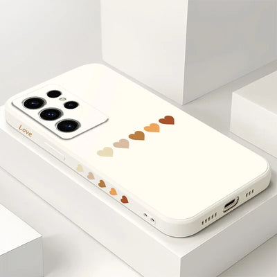 Gradient Heart Phone Case For Samsung Galaxy S25 S24 S23 S22 S21 S20 S10 S10E Ultra Plus FE Note 20 Ultra Plus Cover